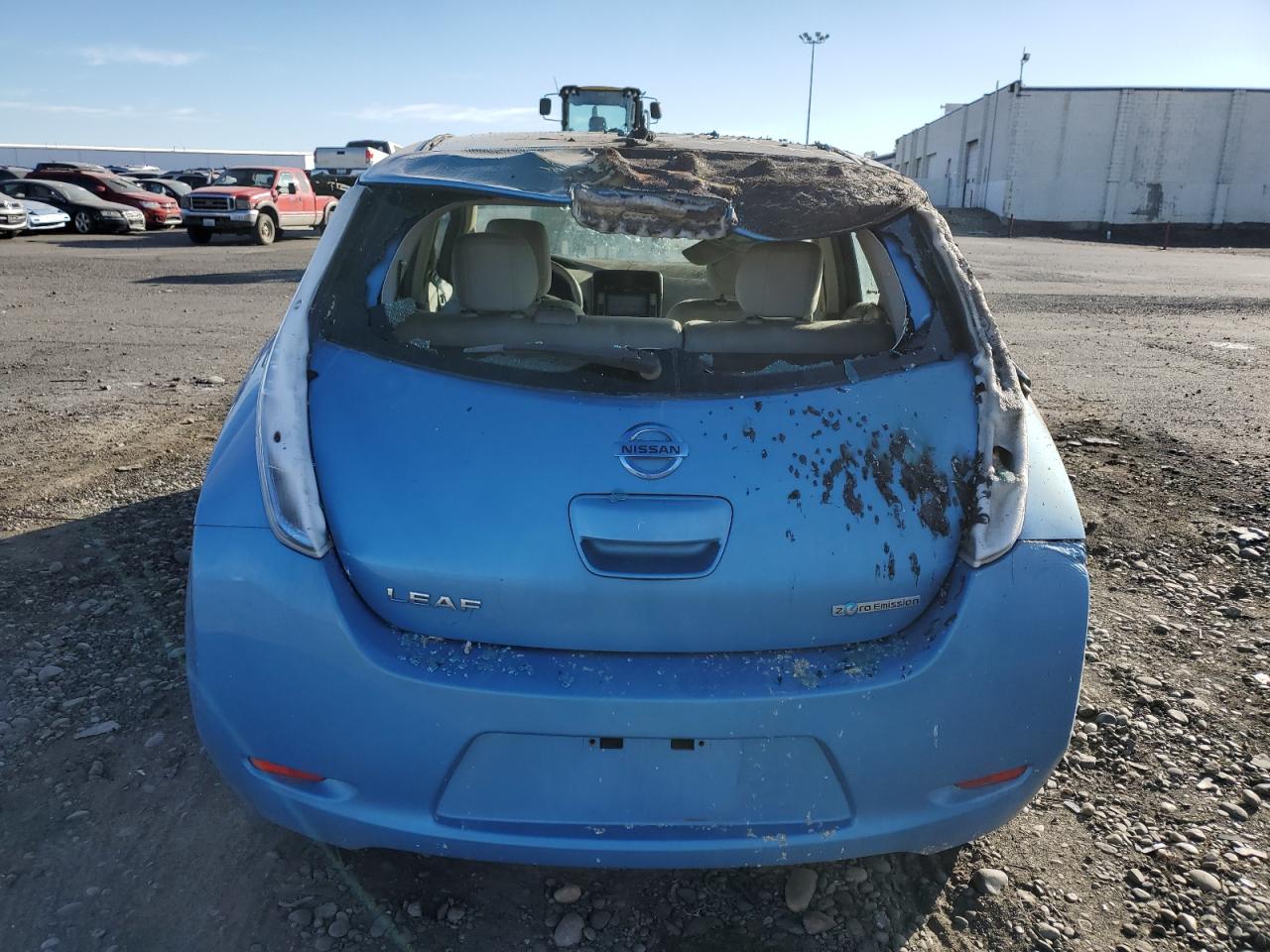 2013 Nissan Leaf VIN 1N4AZ0CP1DC408844 Copart auction photo, burn damage thumbnail 6