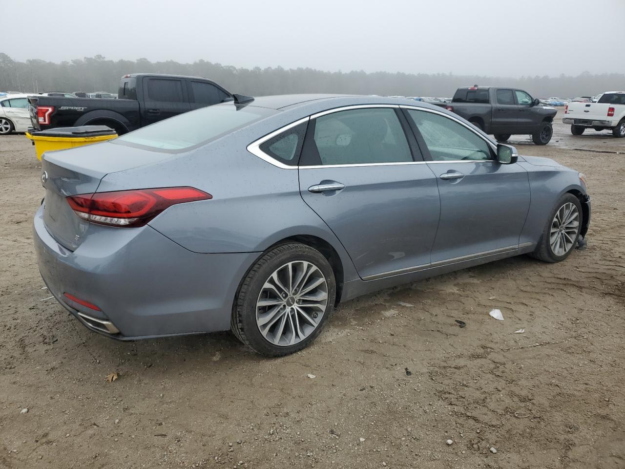 2015 Hyundai Genesis VIN KMHGN4JE0FU016567 Copart auction photo, front end damage thumbnail 3