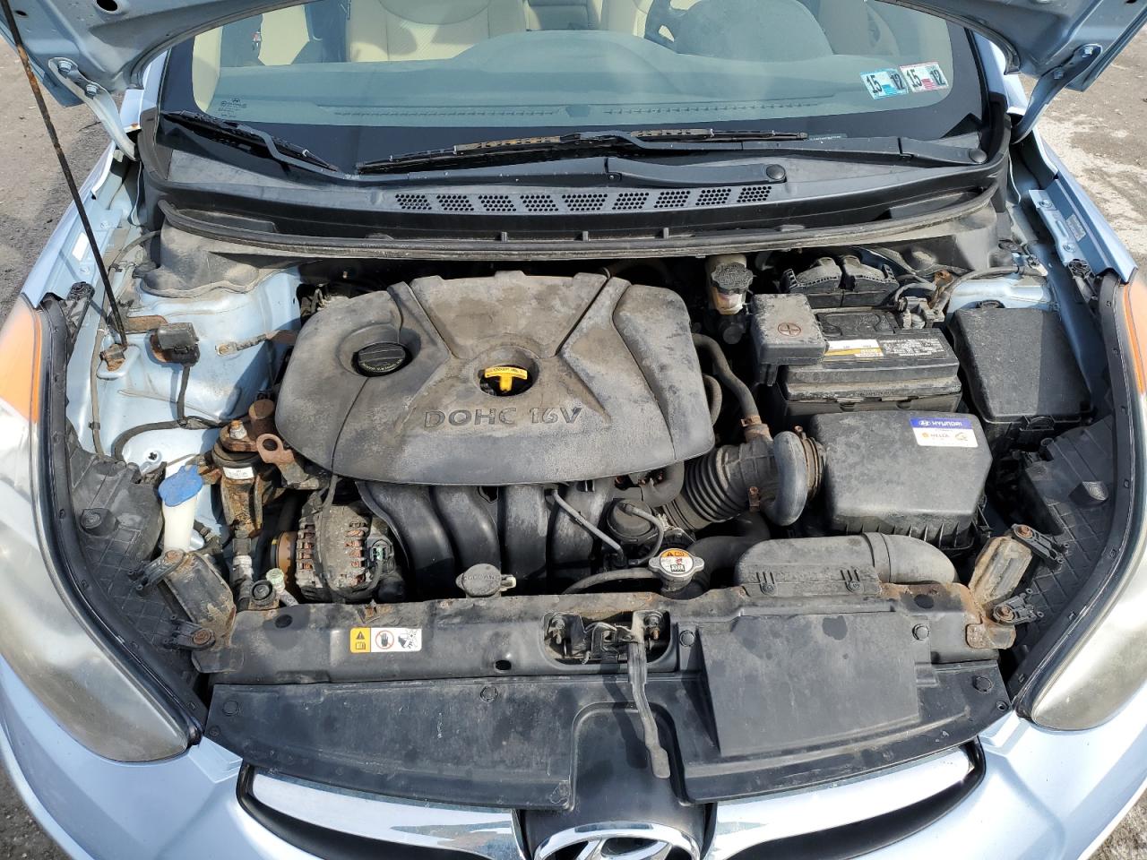 2013 Hyundai Elantra VIN KMHDH4AE0DU682092 Copart auction photo, minor dent/scratches damage thumbnail 11