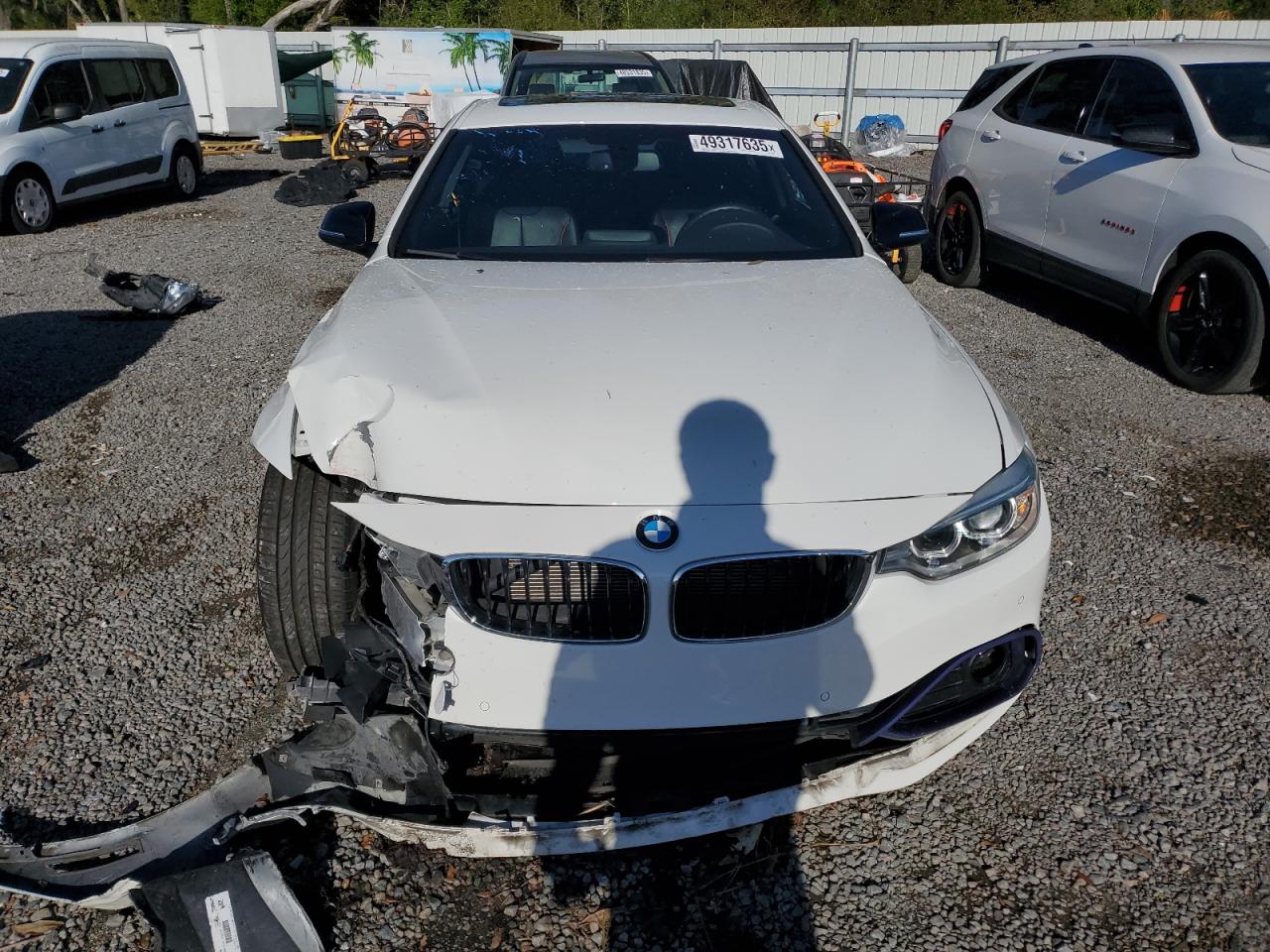 2015 BMW 4er VIN WBA3N3C54FK233896 Copart auction photo, front end damage thumbnail 5