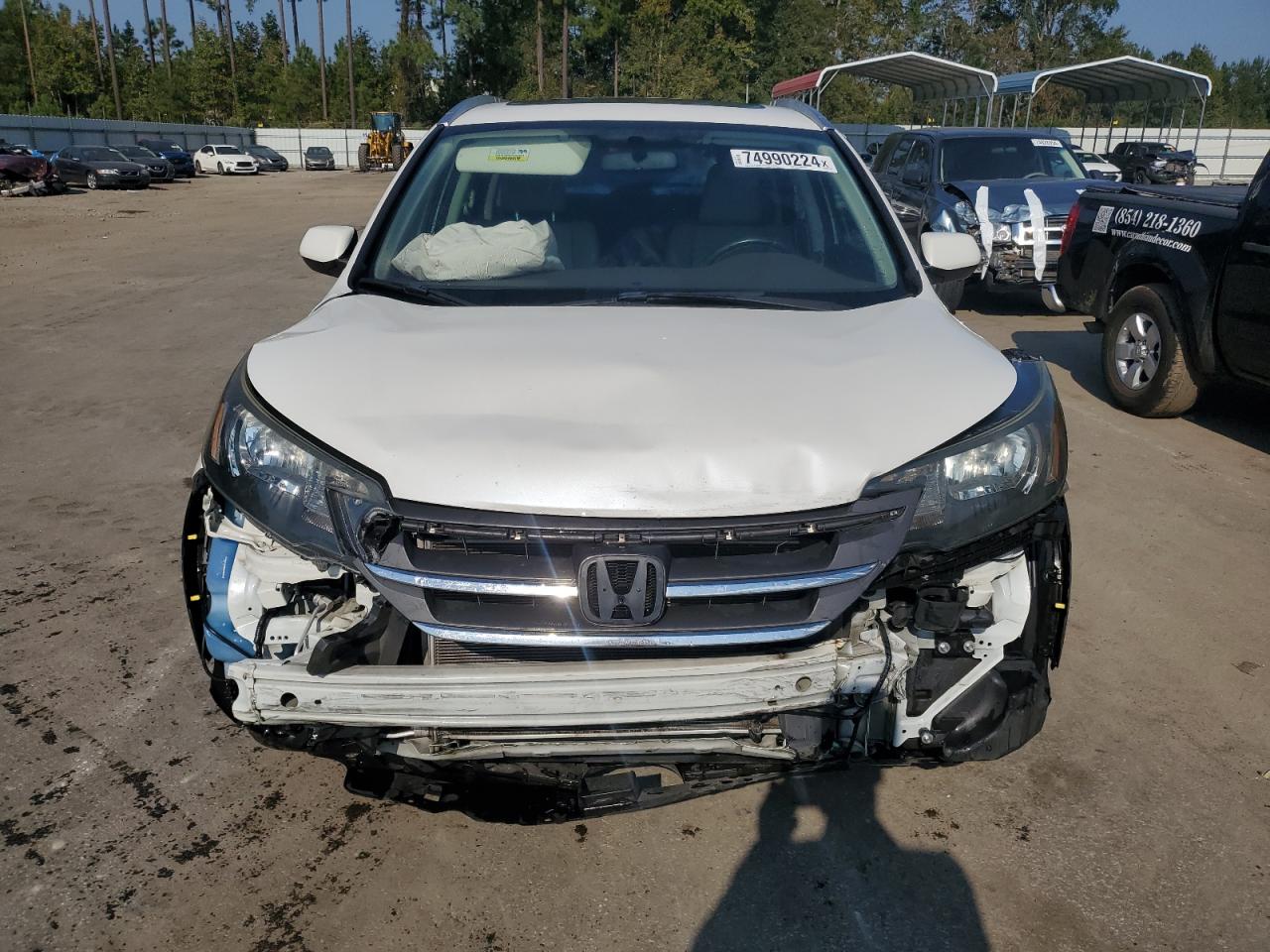 2013 Honda CR-V VIN 5J6RM3H71DL047504 Copart auction photo, front end damage thumbnail 5
