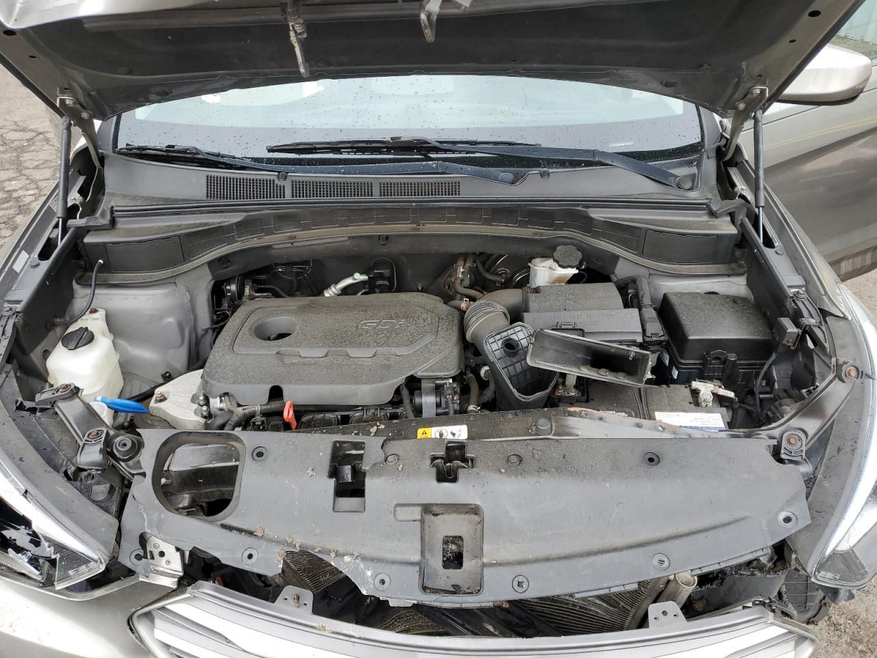 2017 Hyundai Santa Fe VIN 5XYZUDLB2HG416377 Copart auction photo, front end damage thumbnail 13