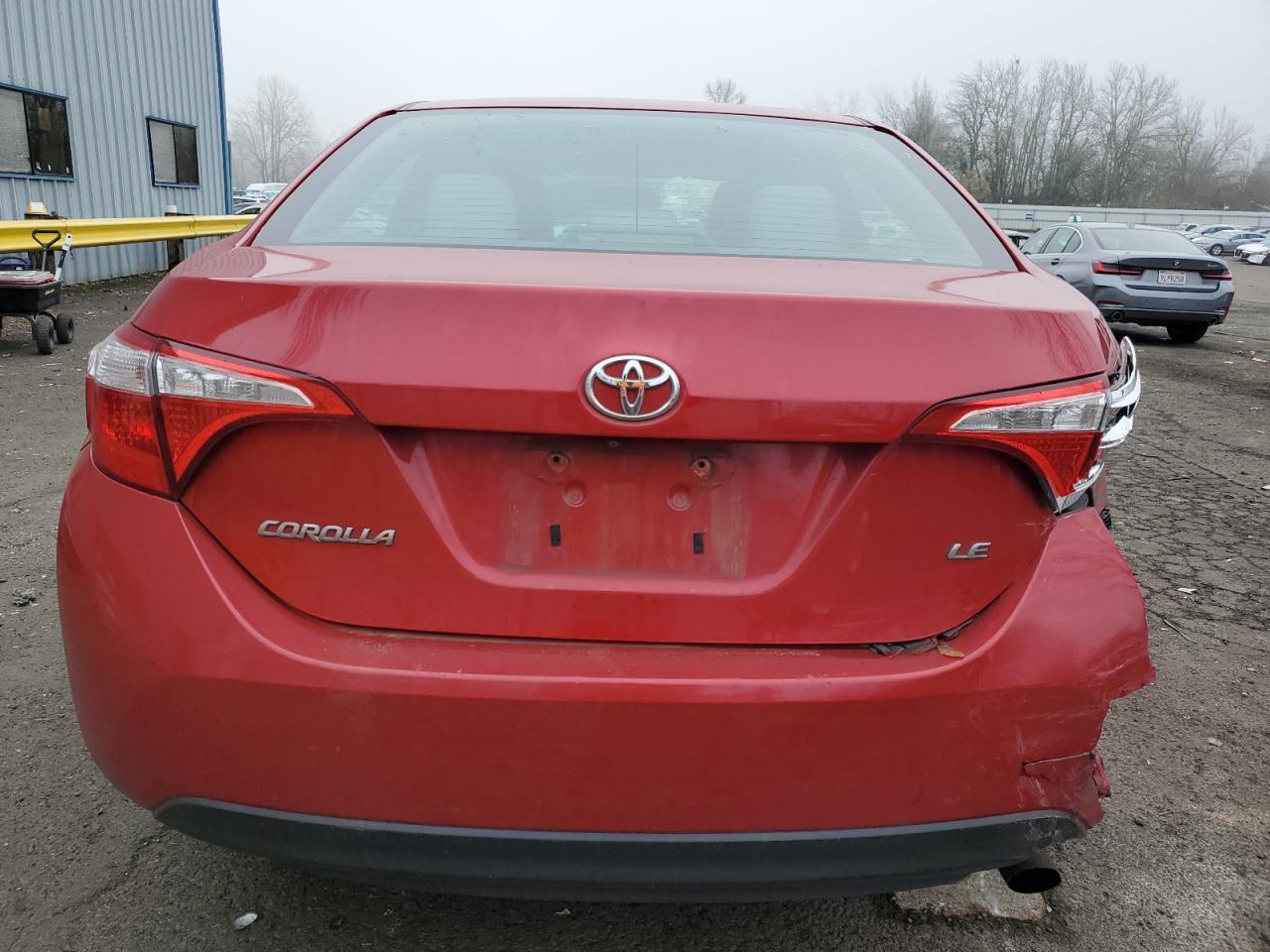 2015 Toyota Corolla VIN 2T1BURHE2FC256477 Copart auction photo, rear end damage thumbnail 6