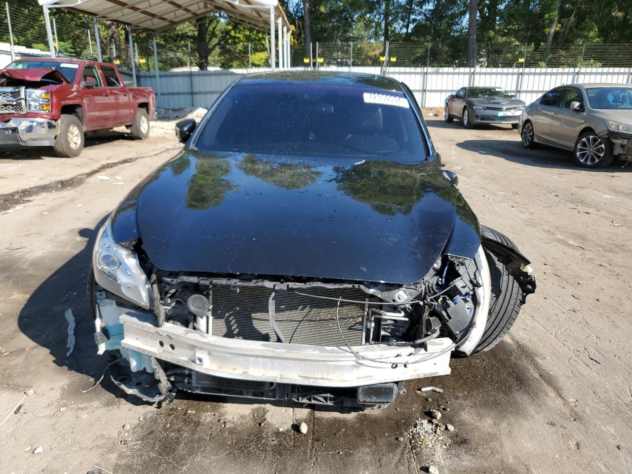 2013 Infiniti M VIN JN1AY1AP6DM540064 Copart auction photo, front end / side damage thumbnail 5