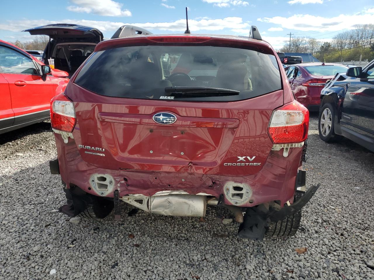2014 Subaru XV VIN JF2GPAVC0E8329147 Copart auction photo, rear end damage thumbnail 6