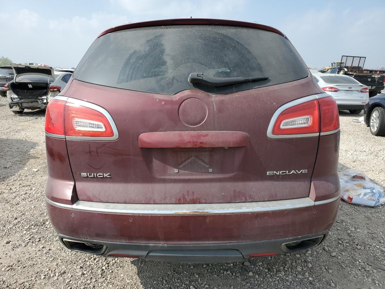 2015 Buick Enclave VIN 5GAKRAKDXFJ222506 Copart auction photo, front end / side damage thumbnail 6