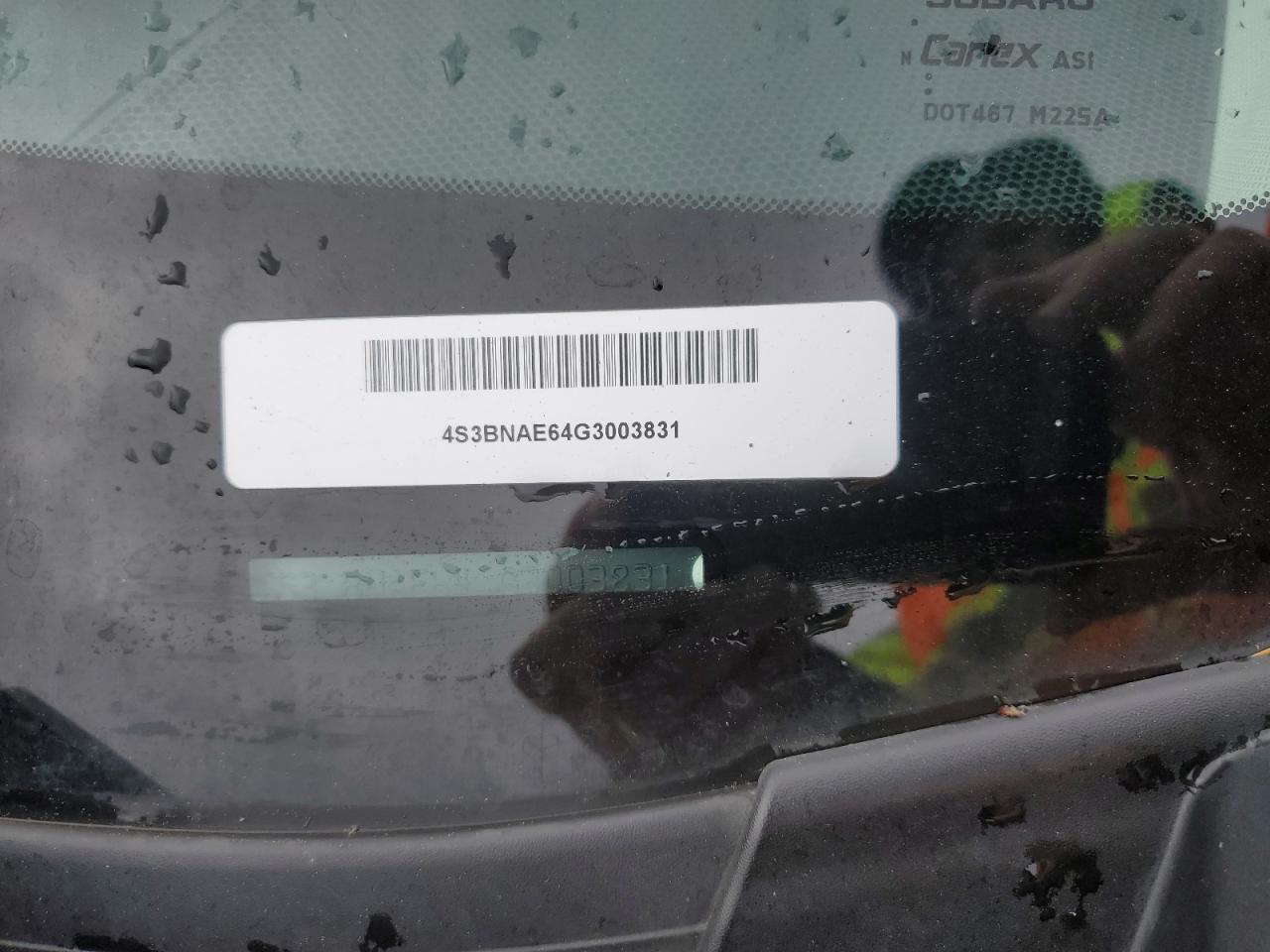 2016 Subaru Legacy VIN 4S3BNAE64G3003831 Copart auction photo, side damage thumbnail 12