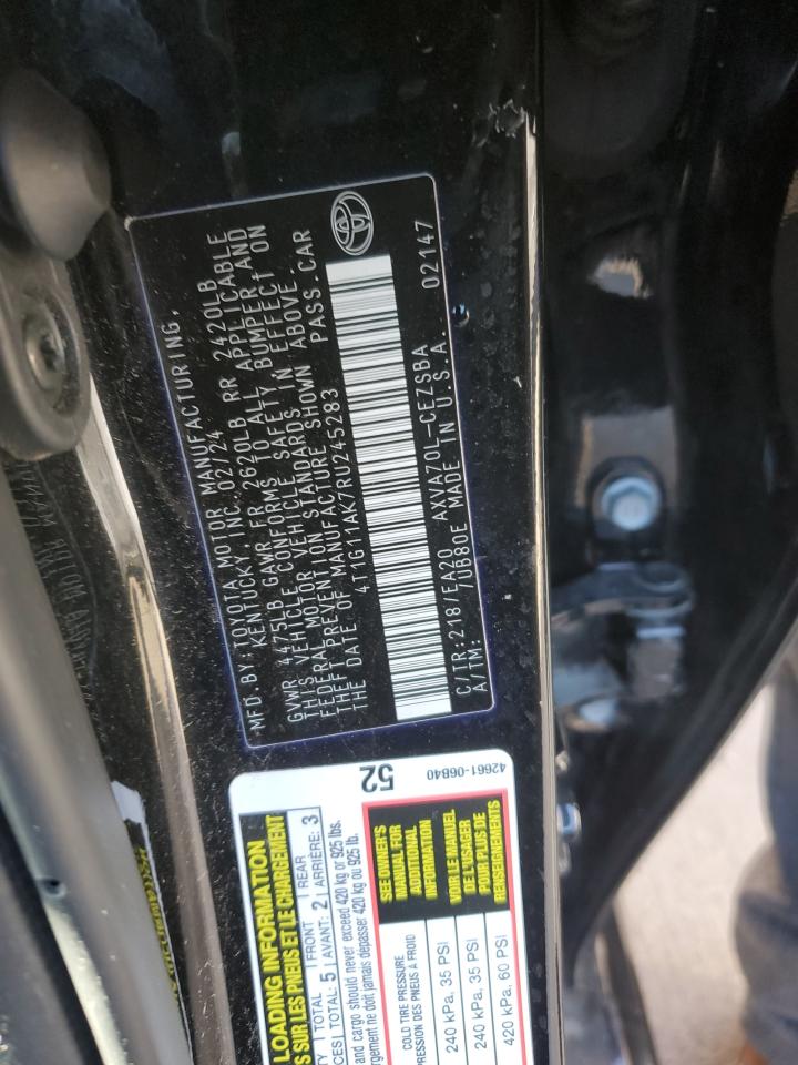 2024 Toyota Camry VIN 4T1G11AK7RU245283 Copart auction photo, front end damage thumbnail 13