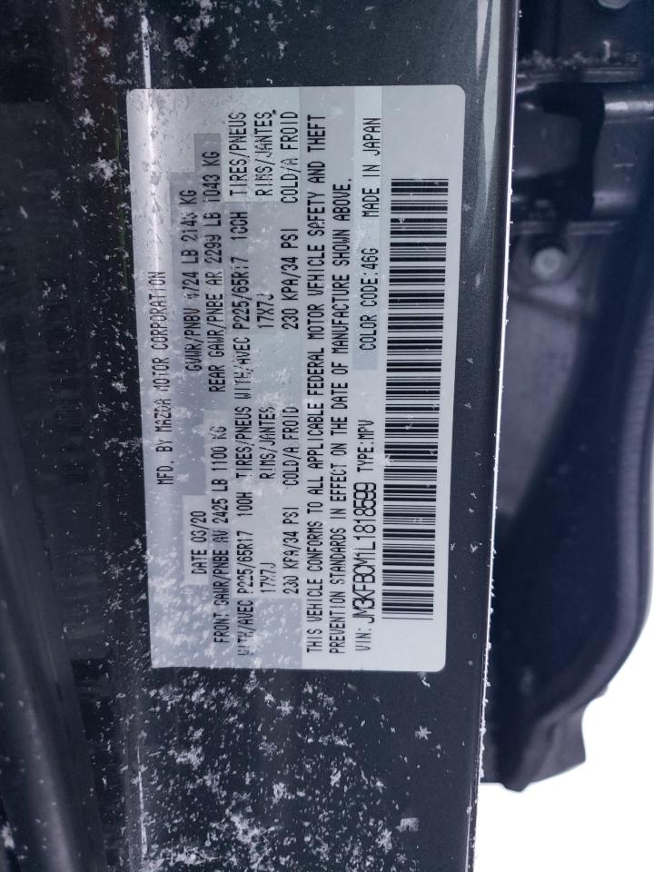 2020 Mazda CX-5 VIN JM3KFBCM1L1818599 Copart auction photo, front end damage thumbnail 13