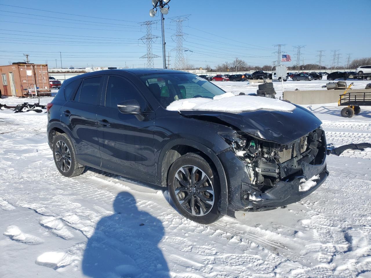 2016 Mazda CX-5 VIN JM3KE4DY6G0701662 Copart auction photo, front end / side damage thumbnail 4