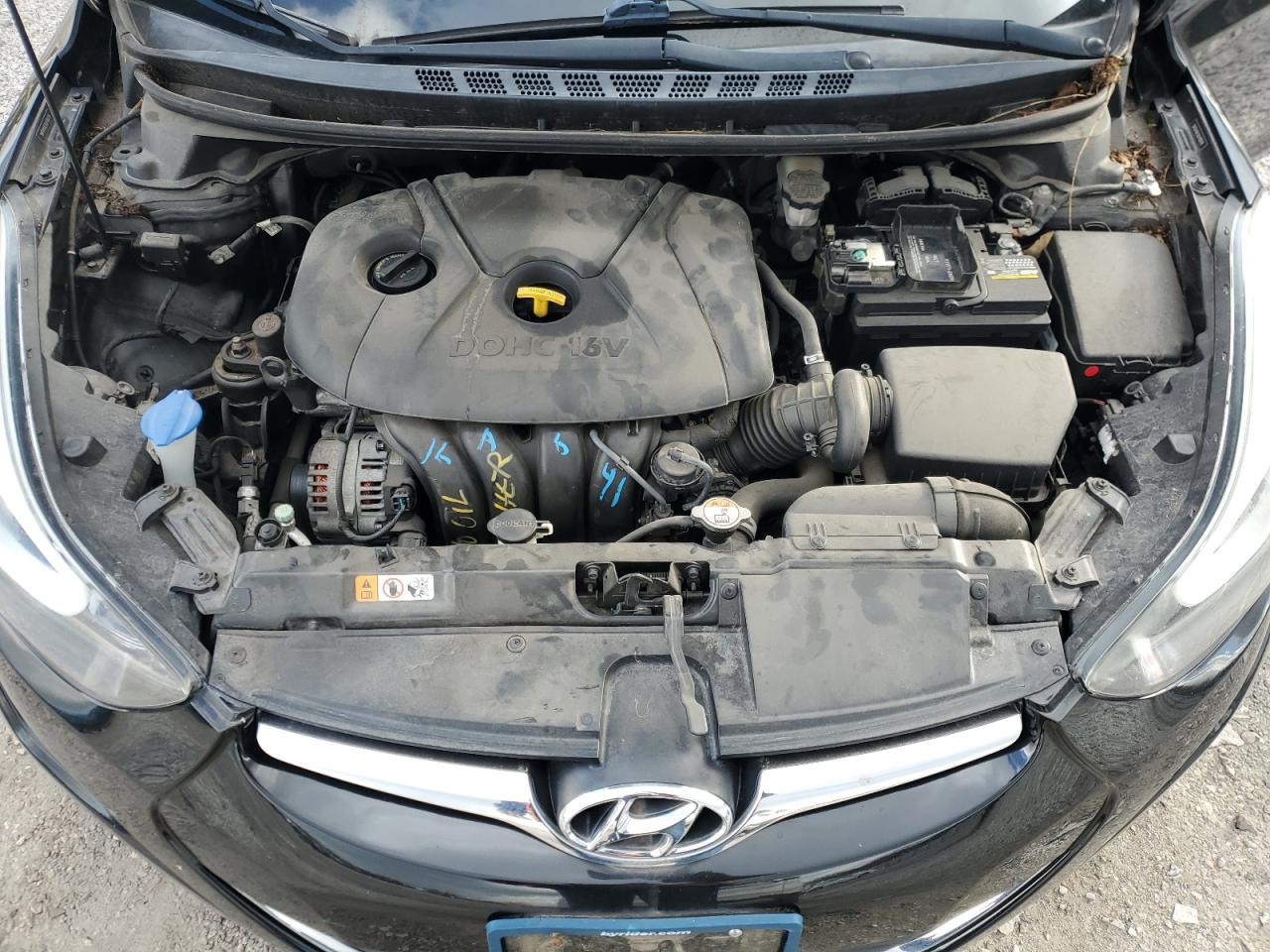 2016 Hyundai Elantra VIN 5NPDH4AE0GH780199 Copart auction photo, hail / rear end damage thumbnail 11