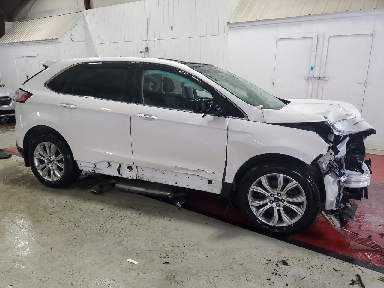 2019 Ford Edge VIN 2FMPK4K99KBB27046 Copart auction photo, front end / side damage thumbnail 4