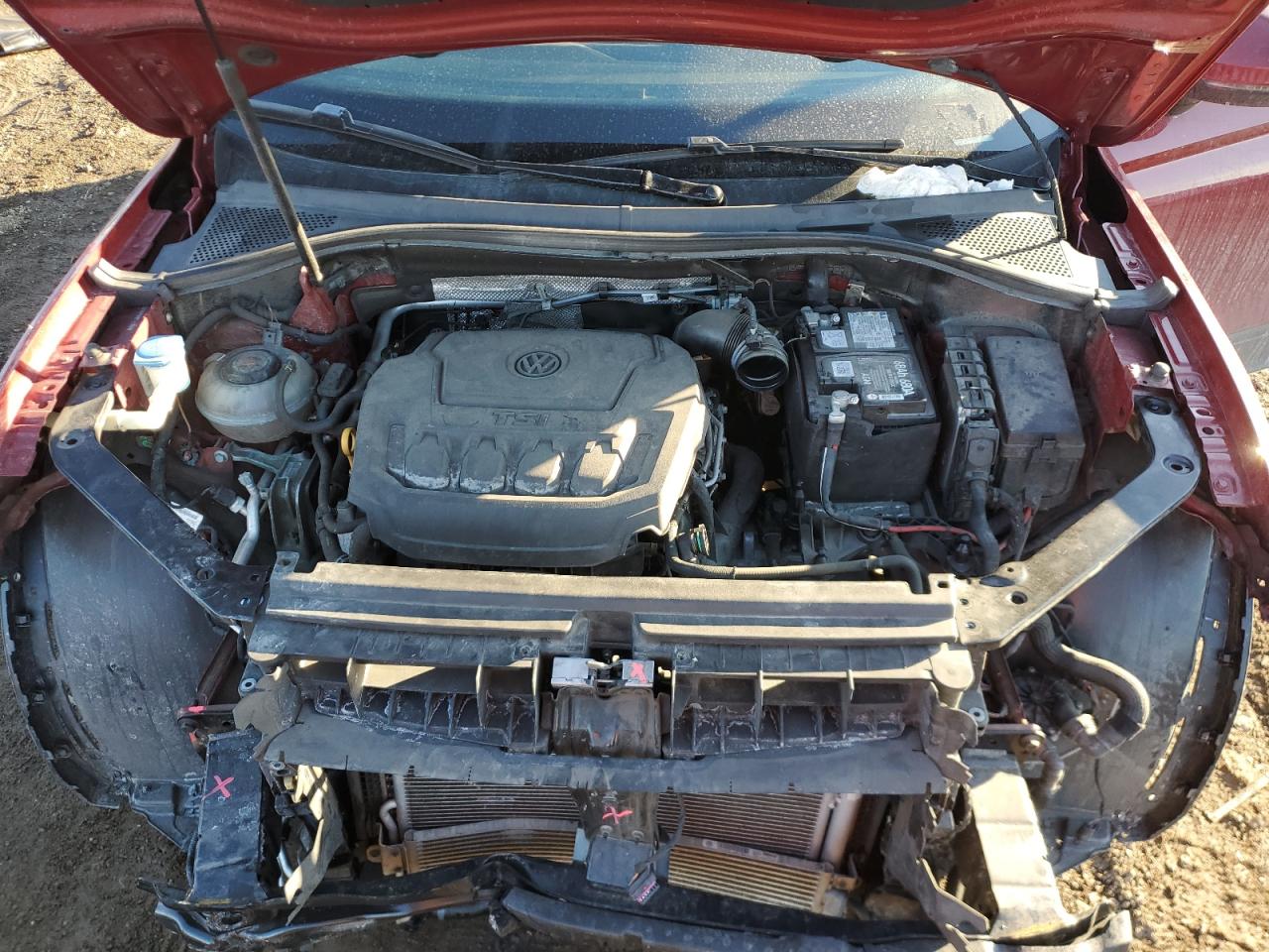2019 Volkswagen Tiguan VIN 3VV0B7AX5KM141808 Copart auction photo, front end damage thumbnail 12