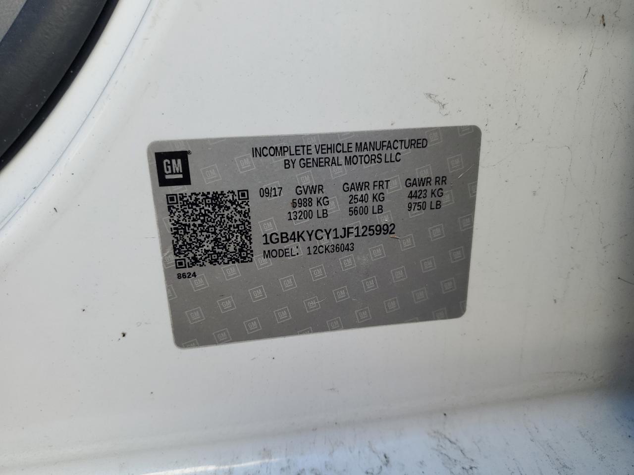 2018 Chevrolet Silverado VIN 1GB4KYCY1JF125992 Copart auction photo, front end / mechanical damage thumbnail 12
