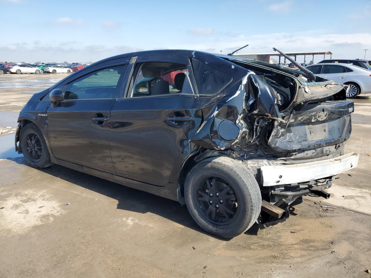 2013 Toyota Prius VIN JTDKN3DU4D1672944 Copart auction photo, rear end / hail damage thumbnail 2
