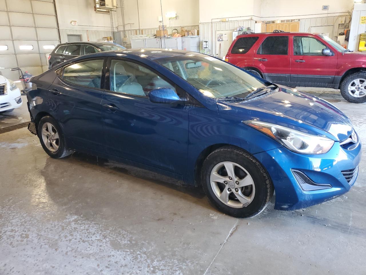 2014 Hyundai Elantra VIN KMHDH4AE1EU196621 Copart auction photo, rear end damage thumbnail 4
