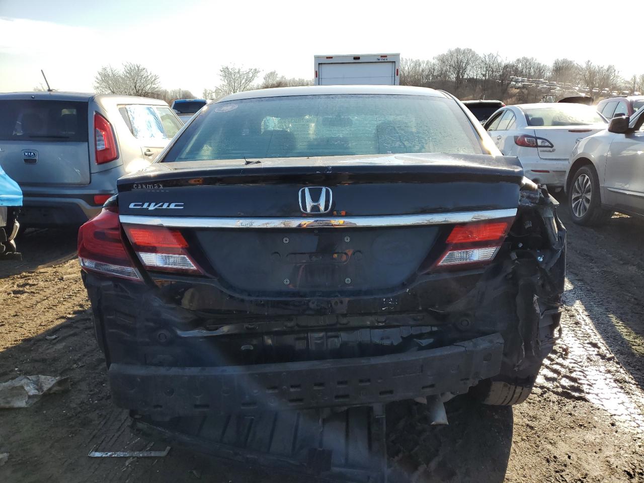 2015 Honda Civic VIN 19XFB2F57FE229973 Copart auction photo, rear end / side damage thumbnail 6
