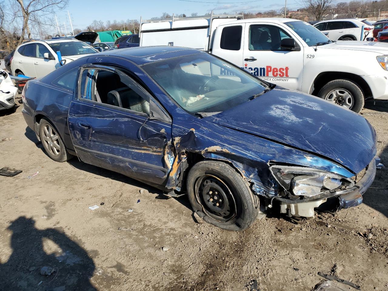 2005 Honda Accord VIN 1HGCM82685A015141 Copart auction photo, front end / side damage thumbnail 4