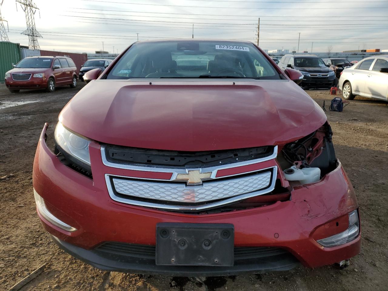 2013 Chevrolet Volt VIN 1G1RB6E44DU102506 Copart auction photo, front end / side damage thumbnail 5