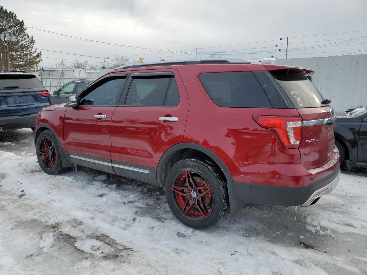 2017 Ford Explorer VIN 1FM5K8HT3HGA14034 Copart auction photo, front end / all over damage thumbnail 2