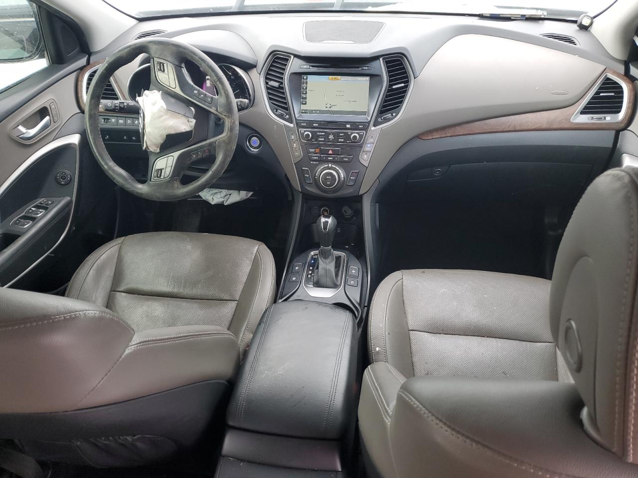 2018 Hyundai Santa Fe VIN KM8SRDHFXJU273600 Copart auction photo, front end / side damage thumbnail 8