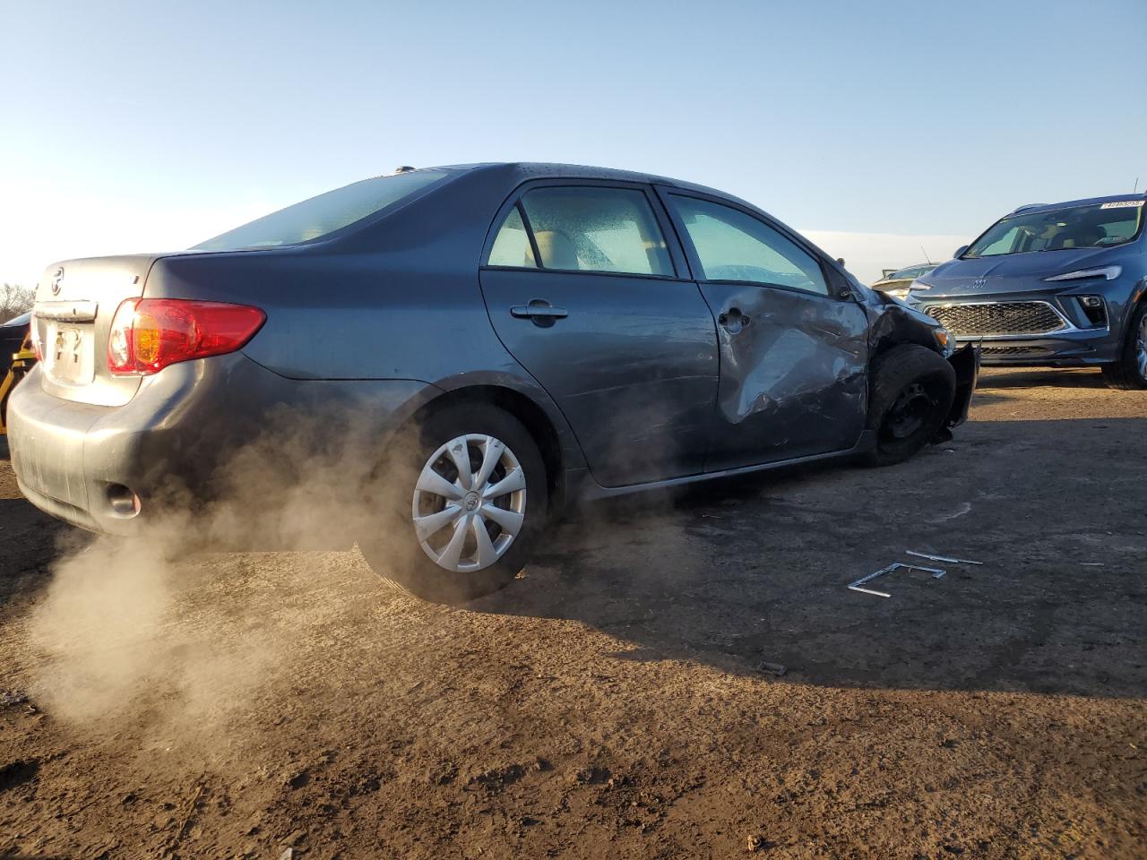 2010 Toyota Corolla VIN 2T1BU4EE6AC527587 Copart auction photo, front end / side damage thumbnail 3