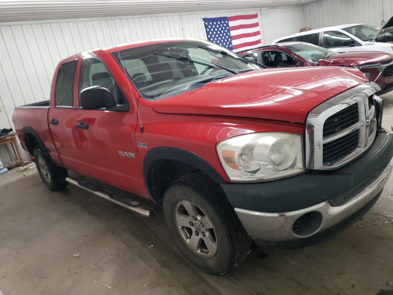 2008 Dodge RAM VIN 1D7HU182X8J167531 Copart auction photo, front end / minor dent/scratches damage thumbnail 4