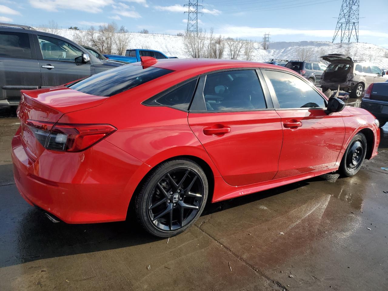 2022 Honda Civic VIN 2HGFE2F54NH592890 Copart auction photo, rear end damage thumbnail 3
