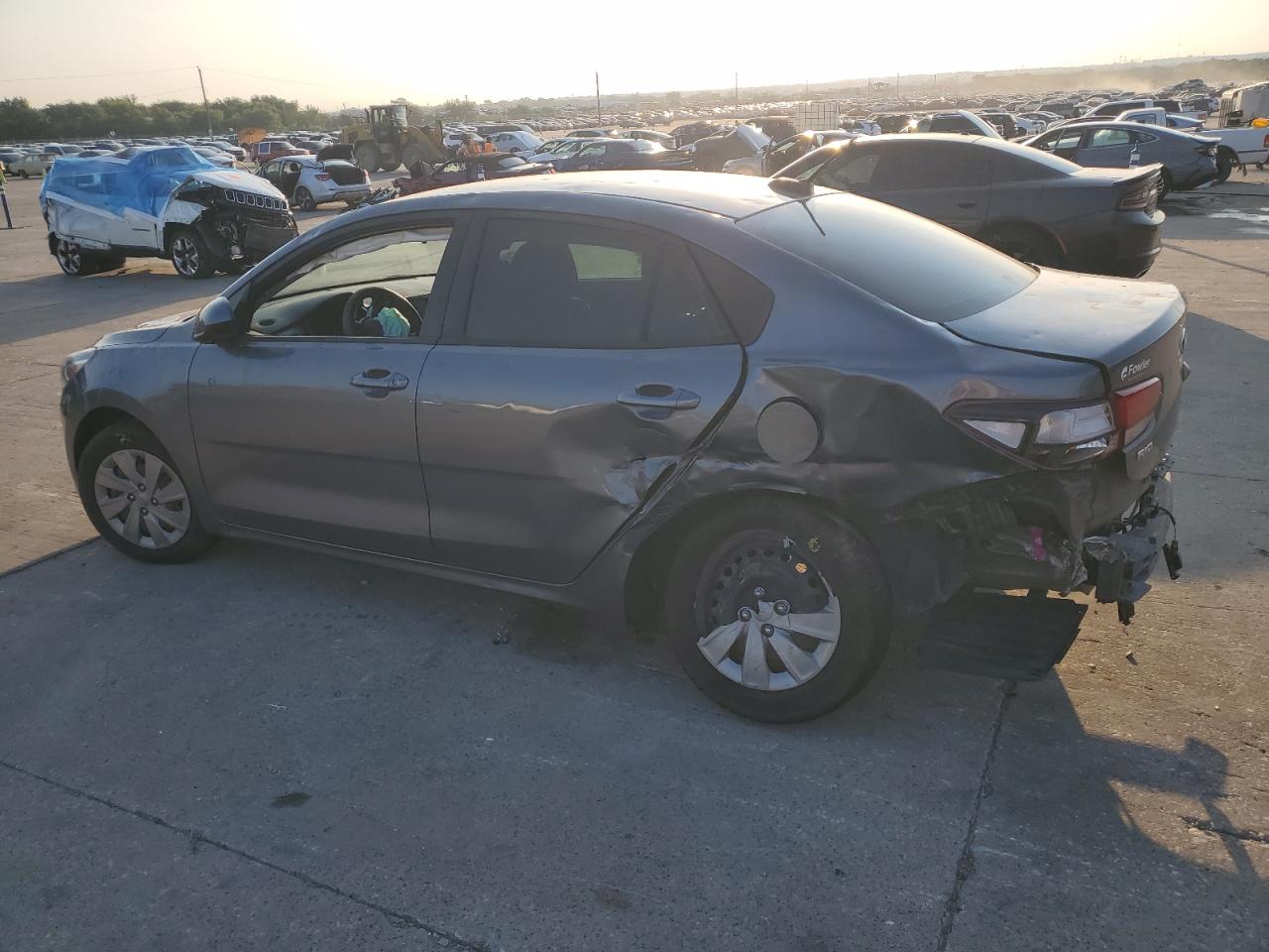 2019 KIA Rio VIN 3KPA24AB4KE179840 Copart auction photo, rear end / side damage thumbnail 2
