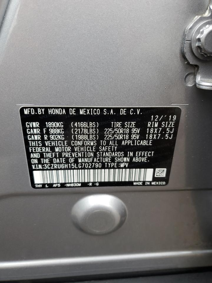 2020 Honda HR-V VIN 3CZRU6H15LG702790 Copart auction photo, front end damage thumbnail 13