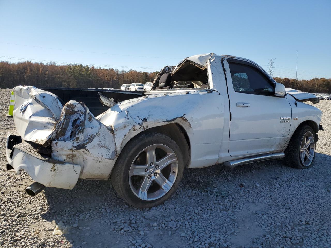 2014 RAM 1500 VIN 3C6JR6CT1EG254636 Copart auction photo, all over damage thumbnail 3