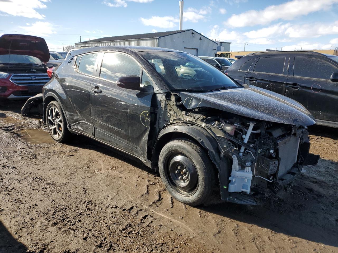 2018 Toyota C-HR VIN NMTKHMBX2JR064847 Copart auction photo, front end / side damage thumbnail 4