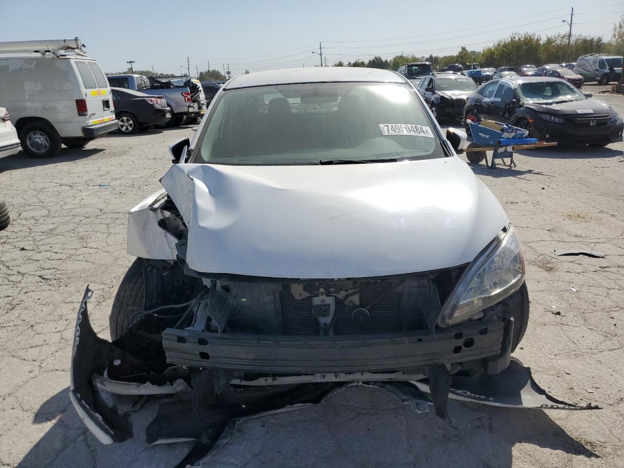 2014 Nissan Sentra VIN 3N1AB7AP1EY261334 Copart auction photo, front end / mechanical damage thumbnail 5