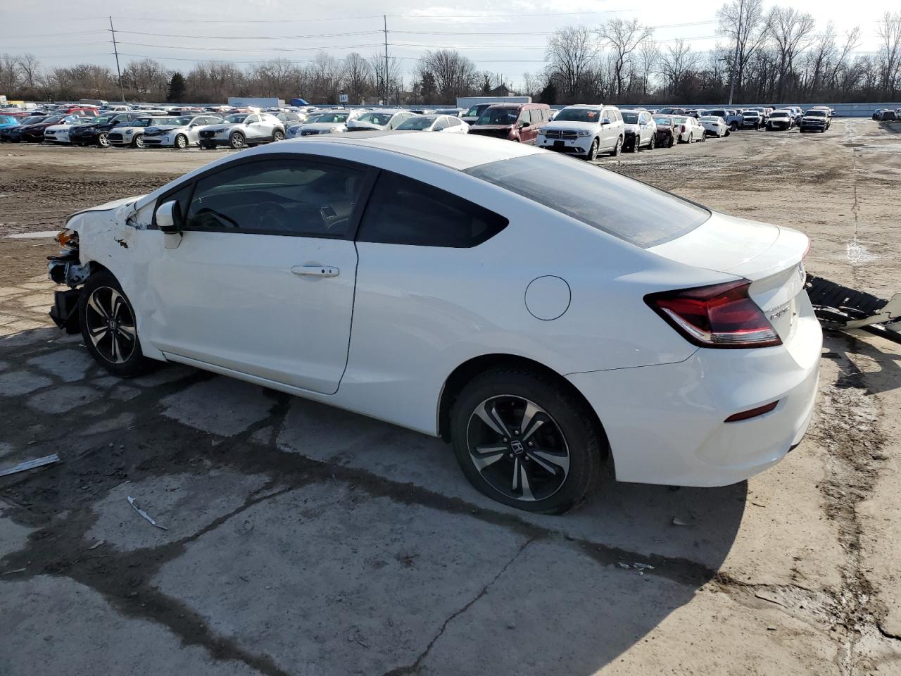 2015 Honda Civic VIN 2HGFG3B8XFH515961 Copart auction photo, front end / side damage thumbnail 2