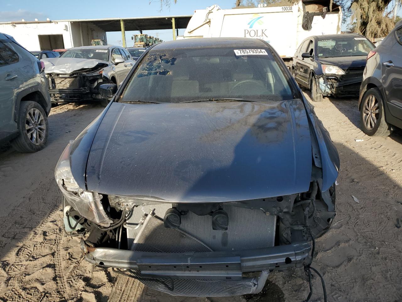 2010 Honda Accord VIN 1HGCP2F43AA042240 Copart auction photo, front end / side damage thumbnail 5