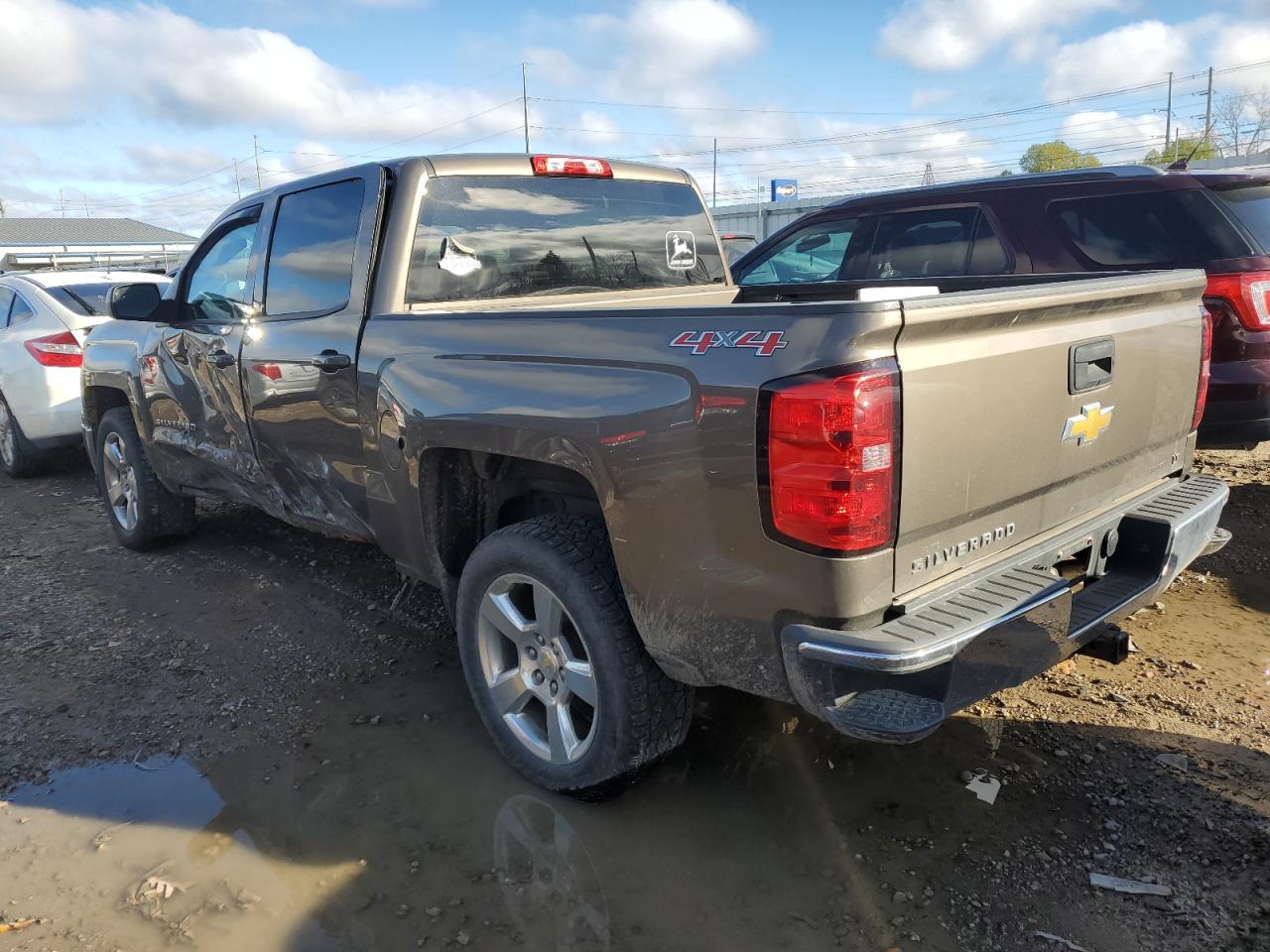 2014 Chevrolet Silverado VIN 3GCUKREC0EG169778 Copart auction photo, side / front end damage thumbnail 2