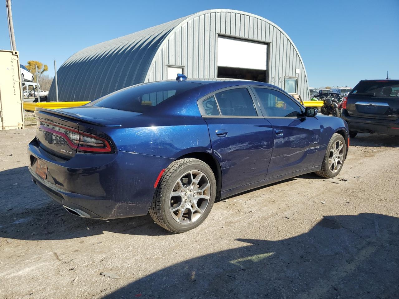 2015 Dodge Charger VIN 2C3CDXJG4FH929381 Copart auction photo, side / front end damage thumbnail 3