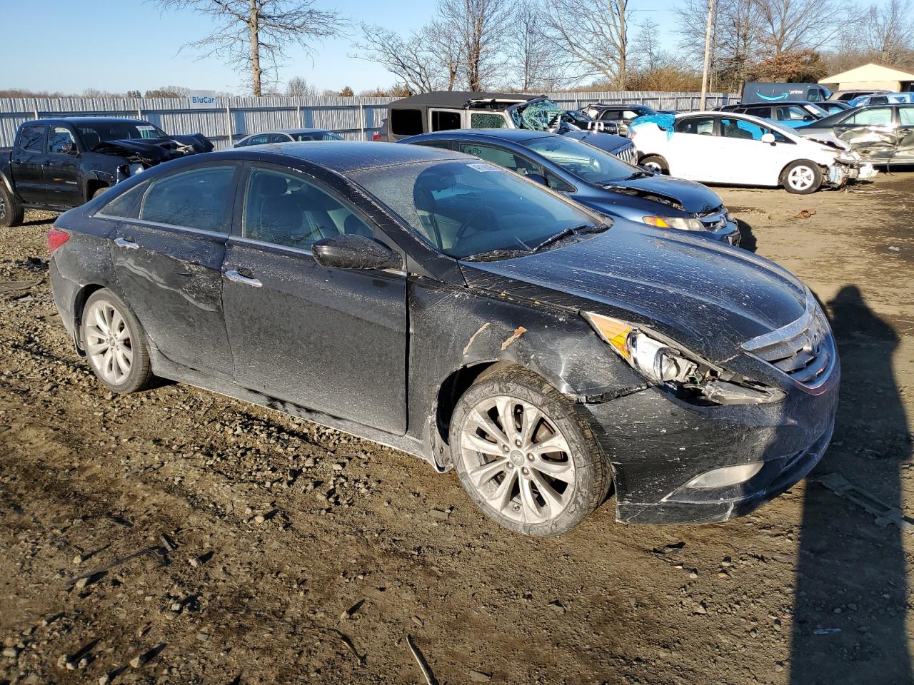 2012 Hyundai Sonata VIN 5NPEC4ACXCH408347 Copart auction photo, front end / side damage thumbnail 4