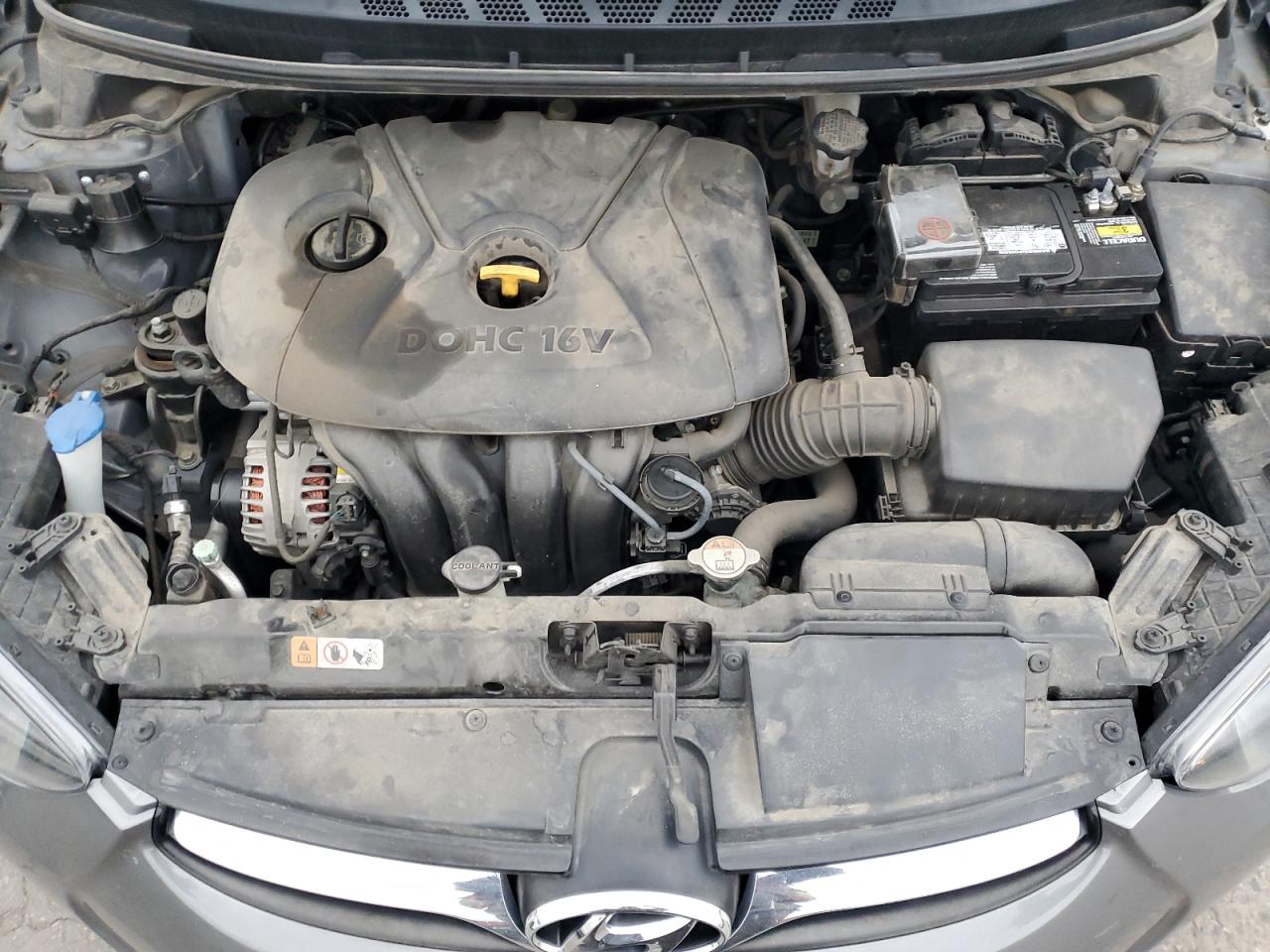 2013 Hyundai Elantra VIN 5NPDH4AE8DH247643 Copart auction photo, front end / side damage thumbnail 11