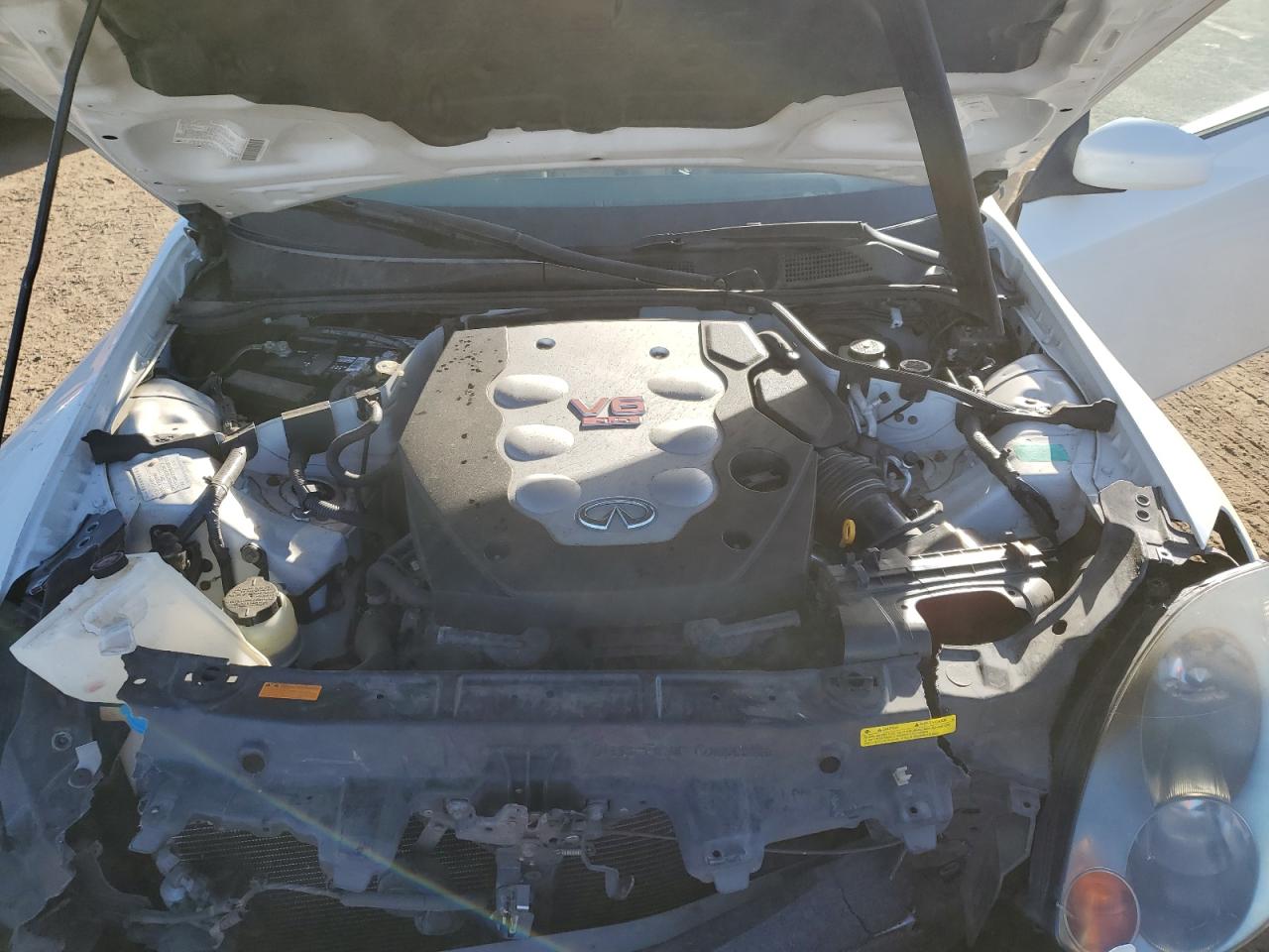 2003 Infiniti G VIN JNKCV54EX3M216578 Copart auction photo, front end damage thumbnail 12