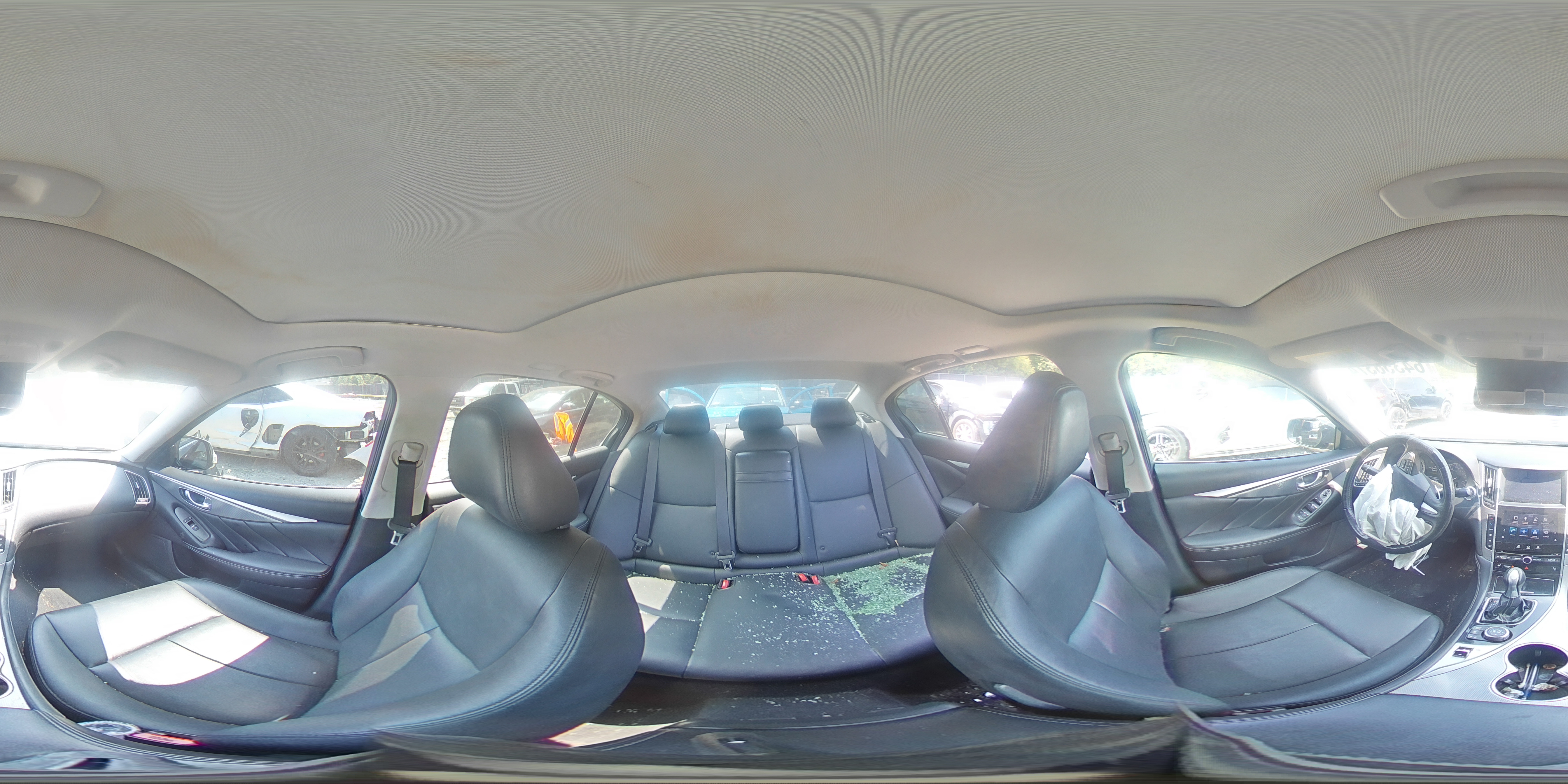 2015 Infiniti Q50 VIN JN1BV7AR7FM415322 Copart auction photo, front end / rear end damage thumbnail 12