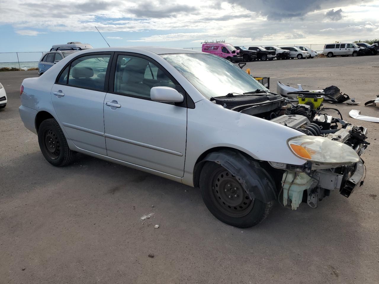 2008 Toyota Corolla VIN 1NXBR30E48Z040089 Copart auction photo, front end / side damage thumbnail 4