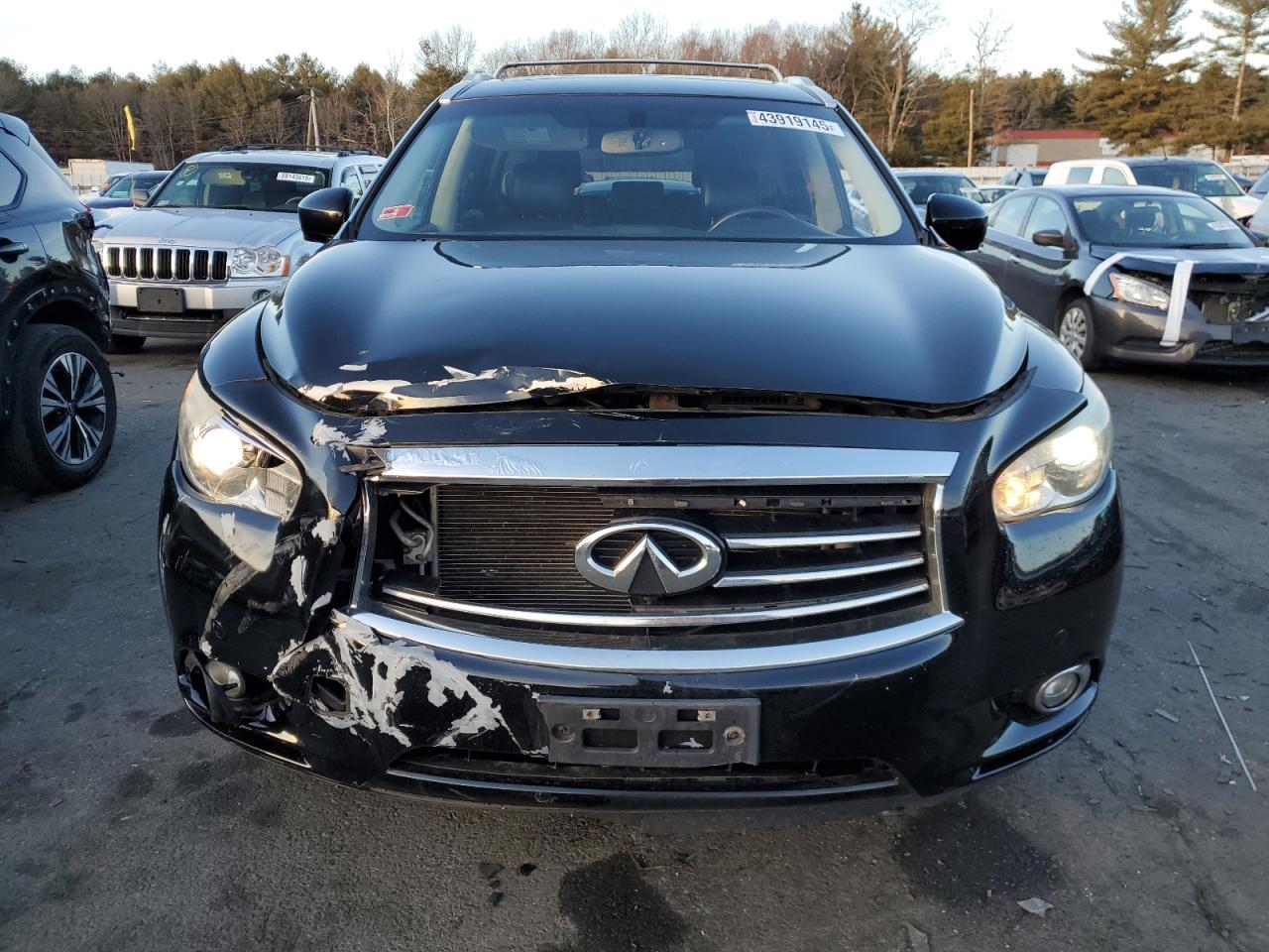 2013 Infiniti JX VIN 5N1AL0MM9DC326680 Copart auction photo, front end / minor dent/scratches damage thumbnail 5