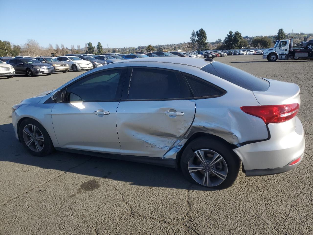 2018 Ford Focus VIN 1FADP3FE7JL224423 Copart auction photo, side / rear end damage thumbnail 2