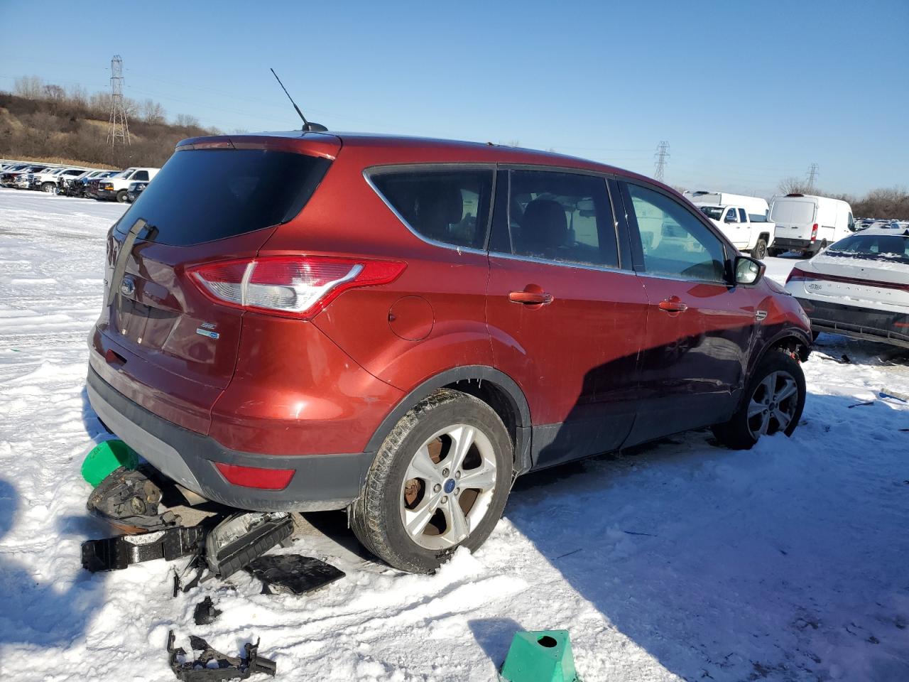 2014 Ford Escape VIN 1FMCU9GX0EUD91350 Copart auction photo, front end damage thumbnail 3