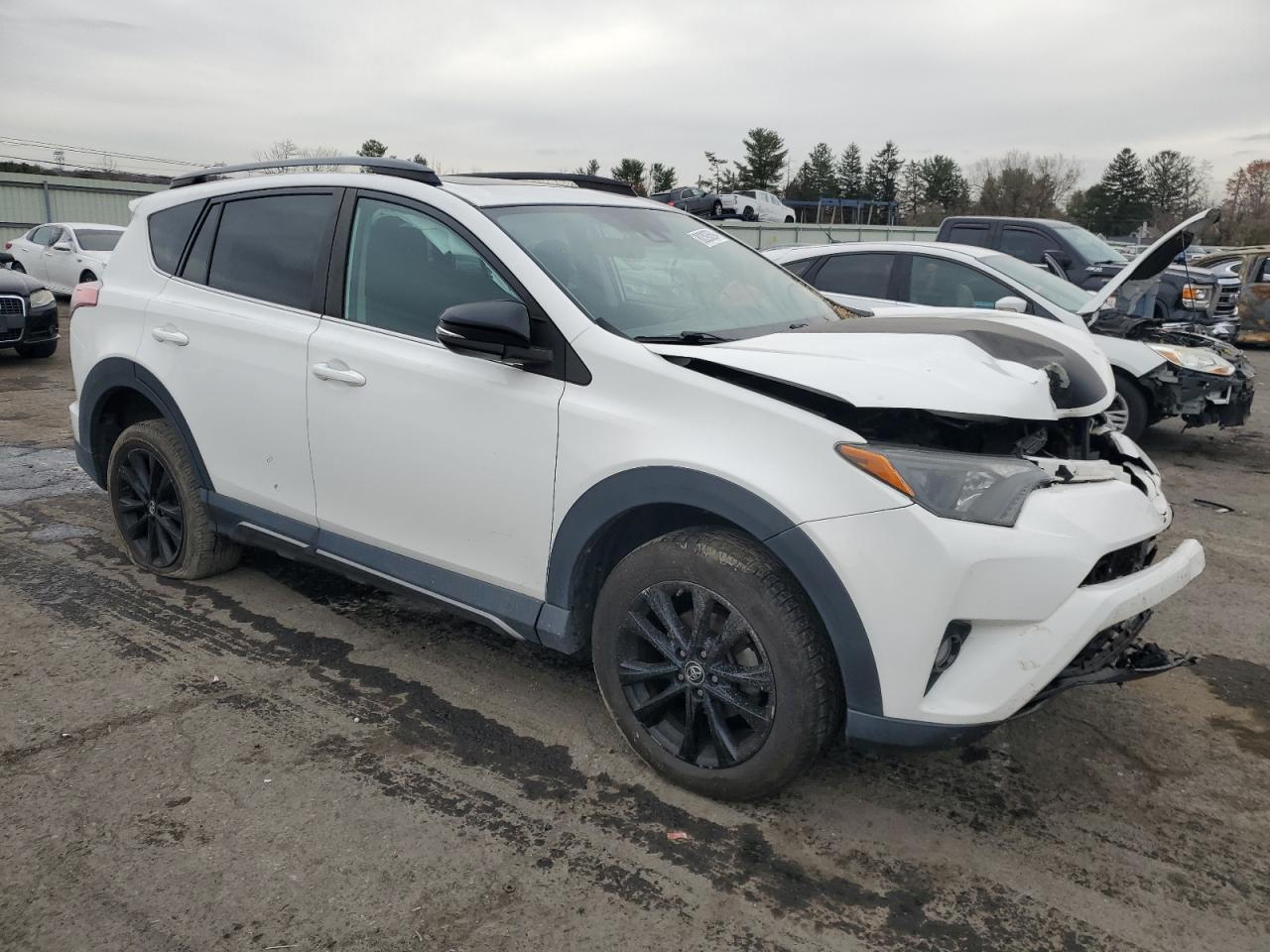 2018 Toyota RAV 4 VIN 2T3RFREVXJW765082 Copart auction photo, front end damage thumbnail 4