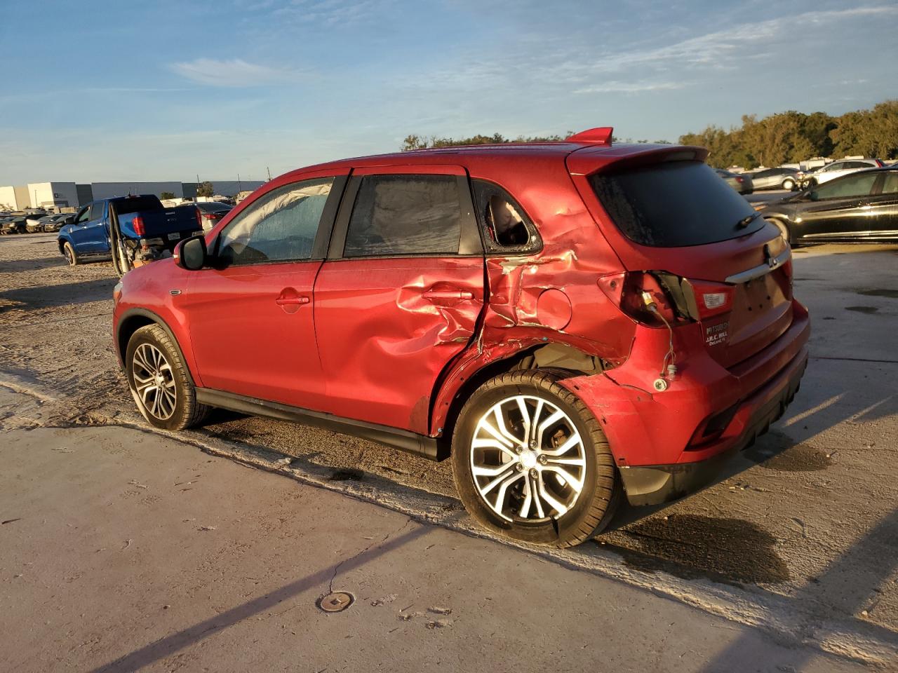 2018 Mitsubishi Outlander VIN JA4AP3AU2JU023710 Copart auction photo, rear end / side damage thumbnail 2