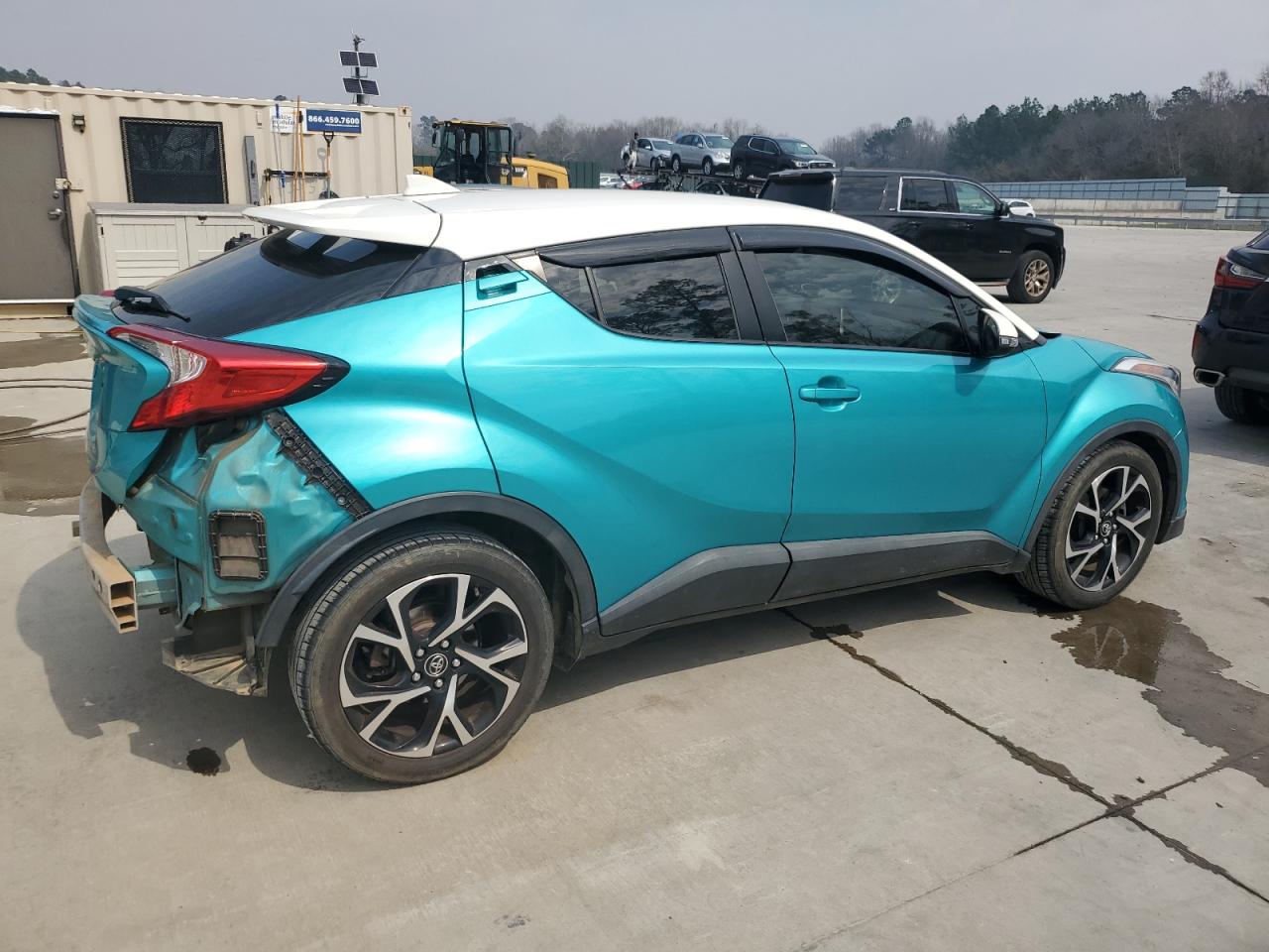 2018 Toyota C-HR VIN JTNKHMBX3J1002965 Copart auction photo, rear end / side damage thumbnail 3