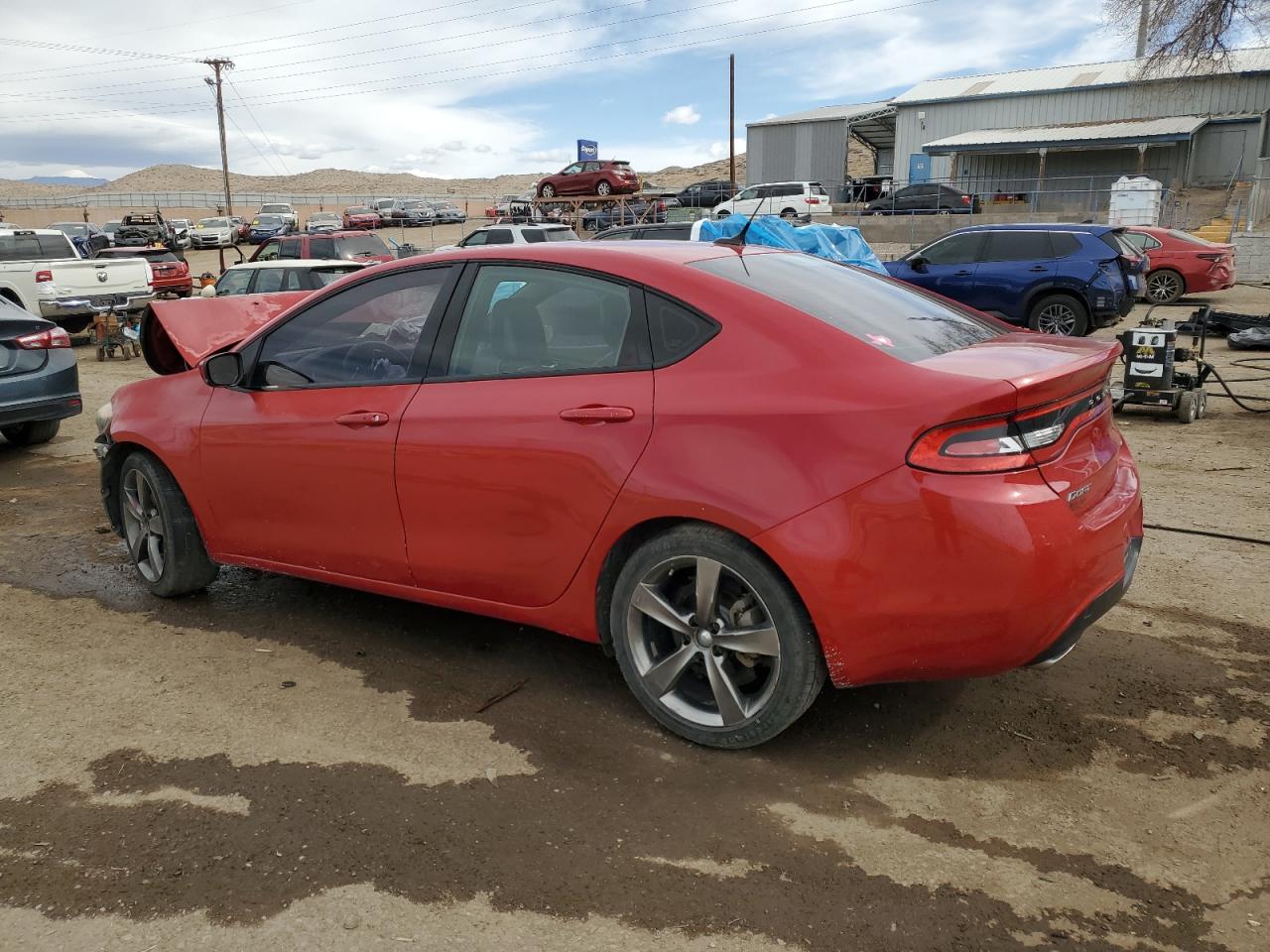 2015 Dodge Dart VIN 1C3CDFEB3FD173418 Copart auction photo, front end / side damage thumbnail 2