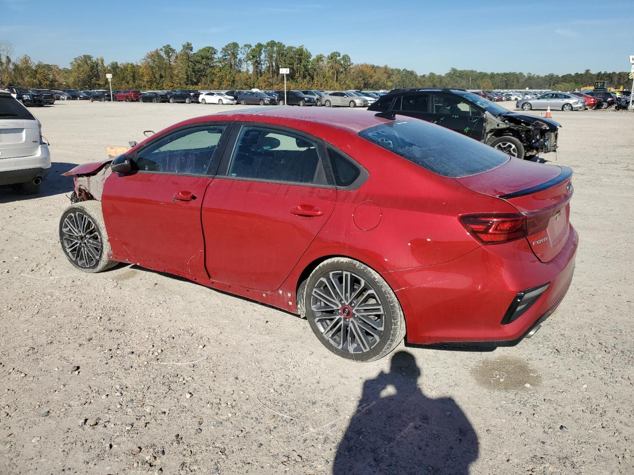2021 KIA Forte VIN 3KPF44AC1ME334047 Copart auction photo, front end / side damage thumbnail 2